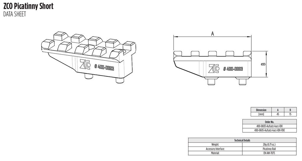 Picatinny long + short